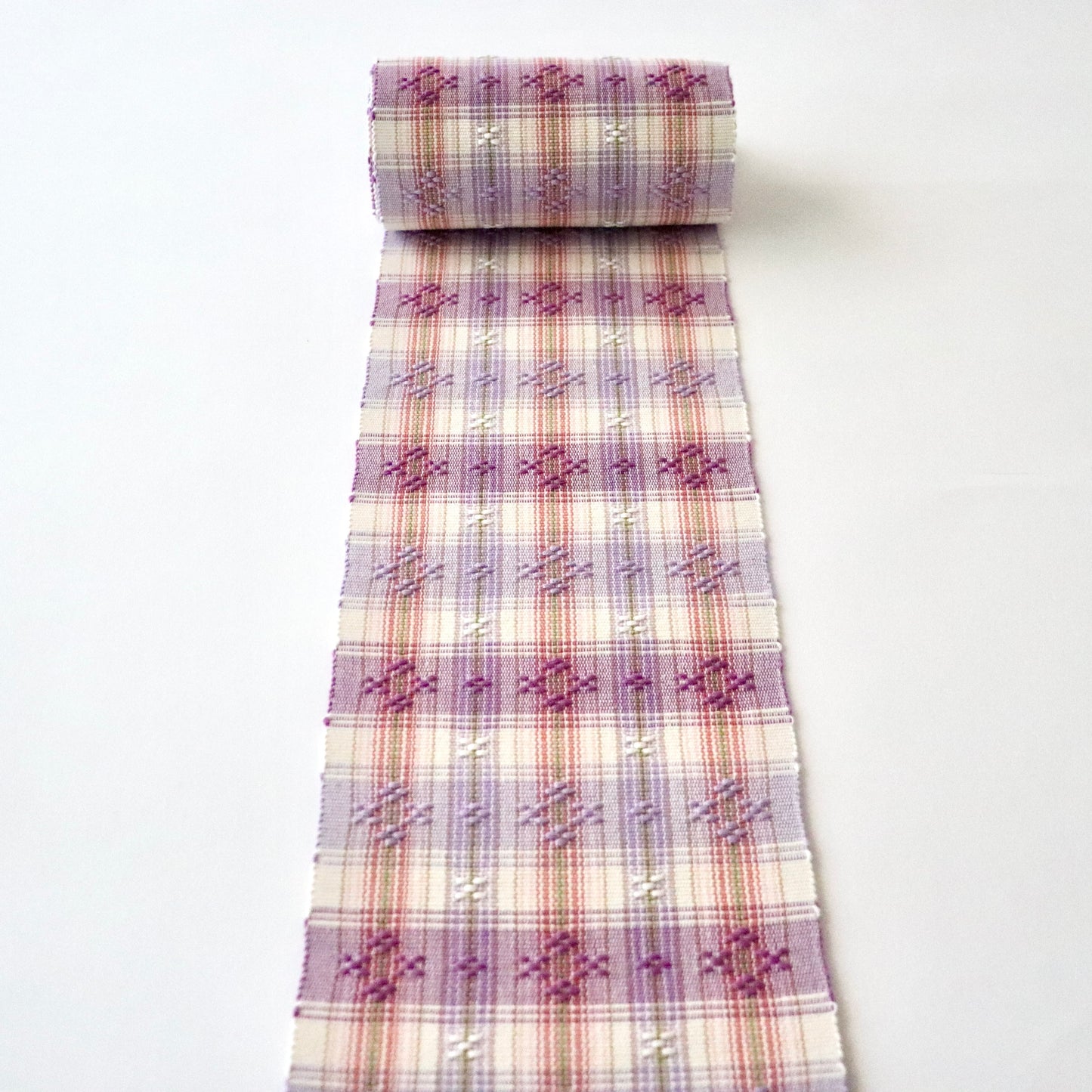 四寸帯「首里花織 - lav」勝連鈴奈