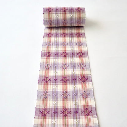 四寸帯「首里花織 - lav」勝連鈴奈