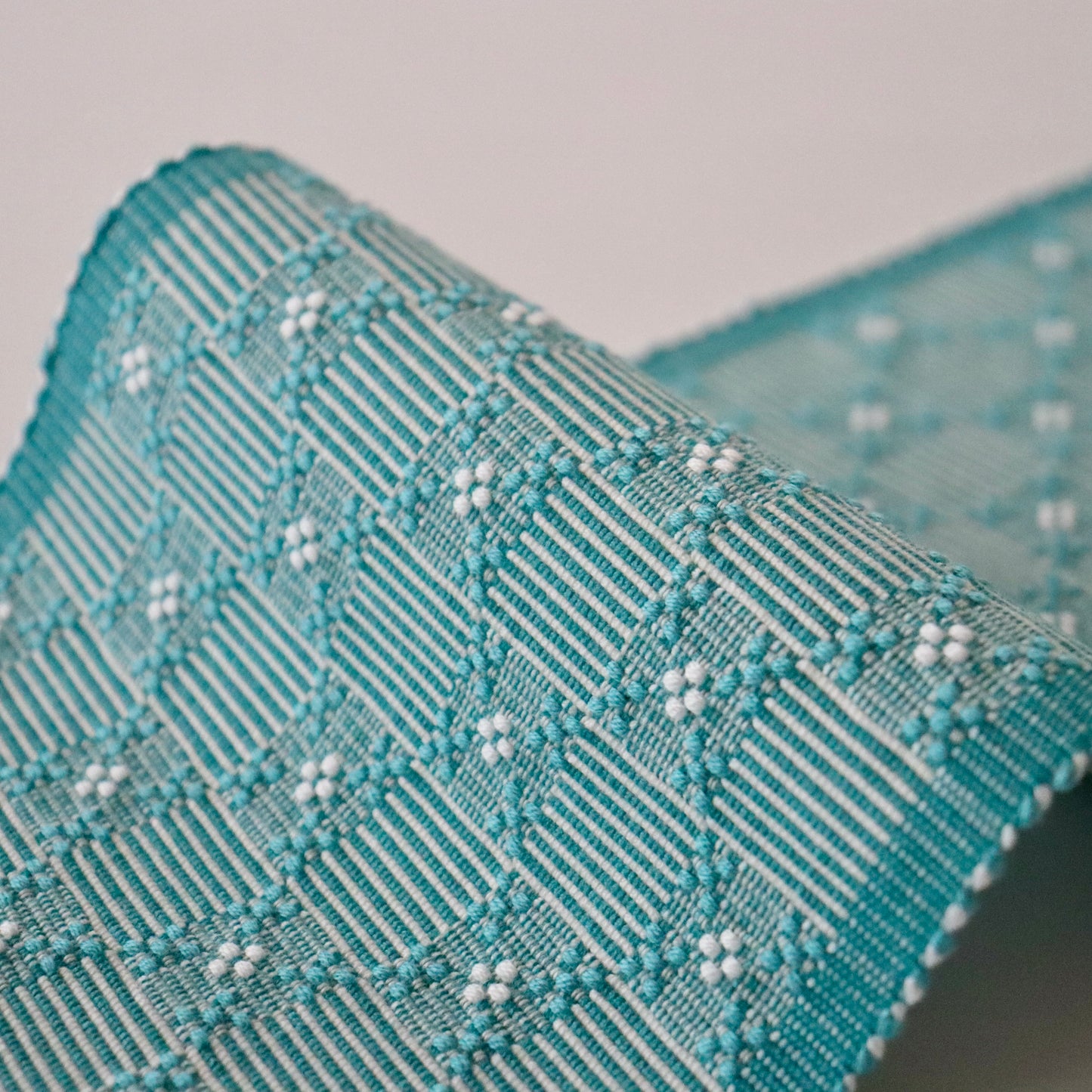 四寸帯「やしらみ花織 - lt.b」富原あい