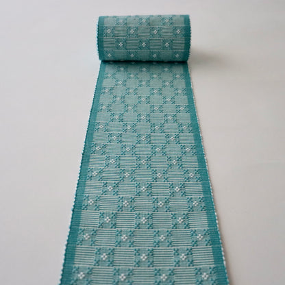 四寸帯「やしらみ花織 - lt.b」富原あい