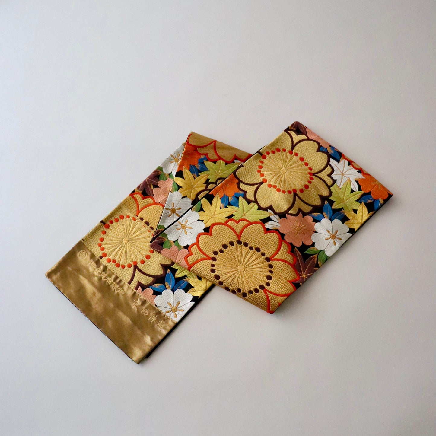 袋帯「延寿雲錦文」河合美術織物