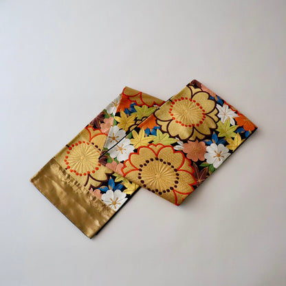 袋帯「延寿雲錦文」河合美術織物