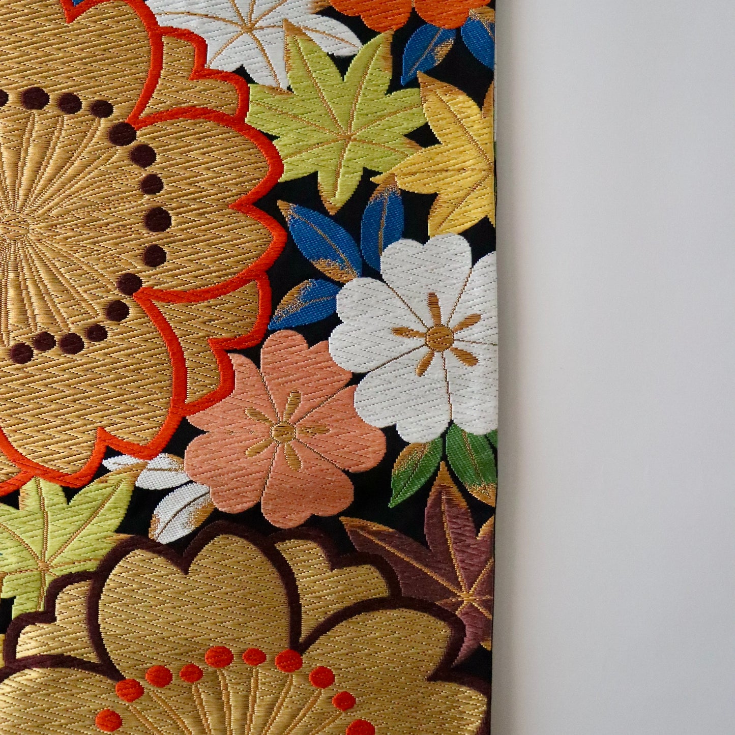 袋帯「延寿雲錦文」河合美術織物