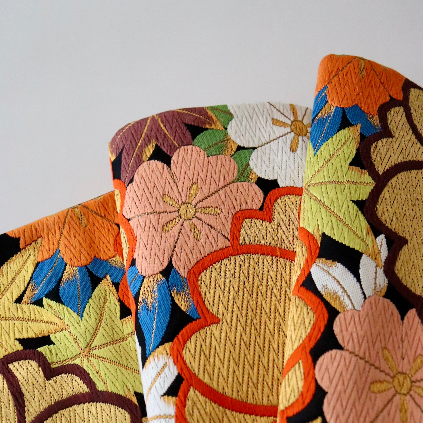 袋帯「延寿雲錦文」河合美術織物