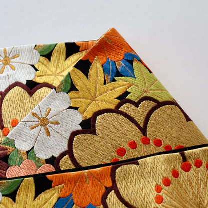 袋帯「延寿雲錦文」河合美術織物