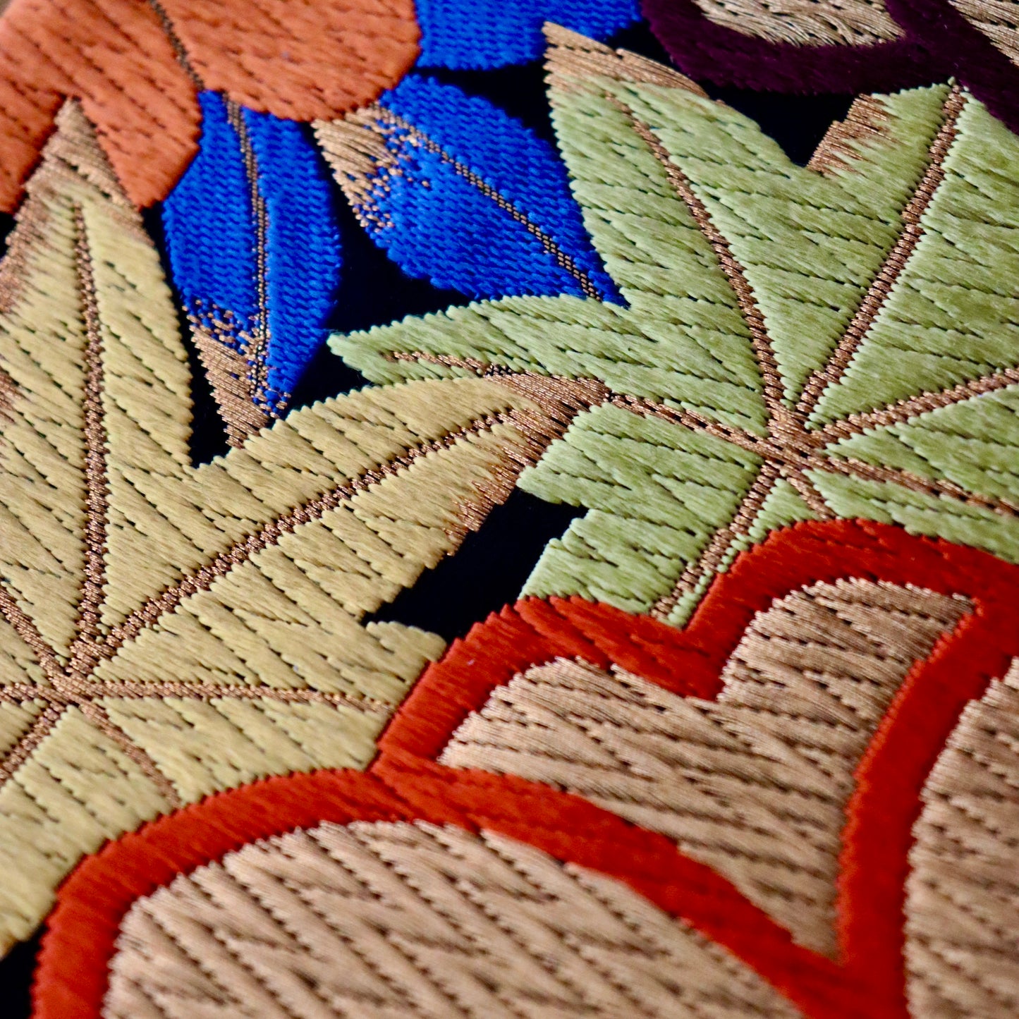 袋帯「延寿雲錦文」河合美術織物