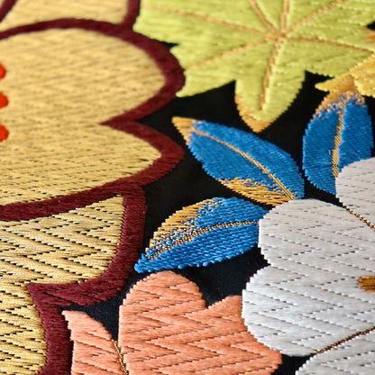 袋帯「延寿雲錦文」河合美術織物