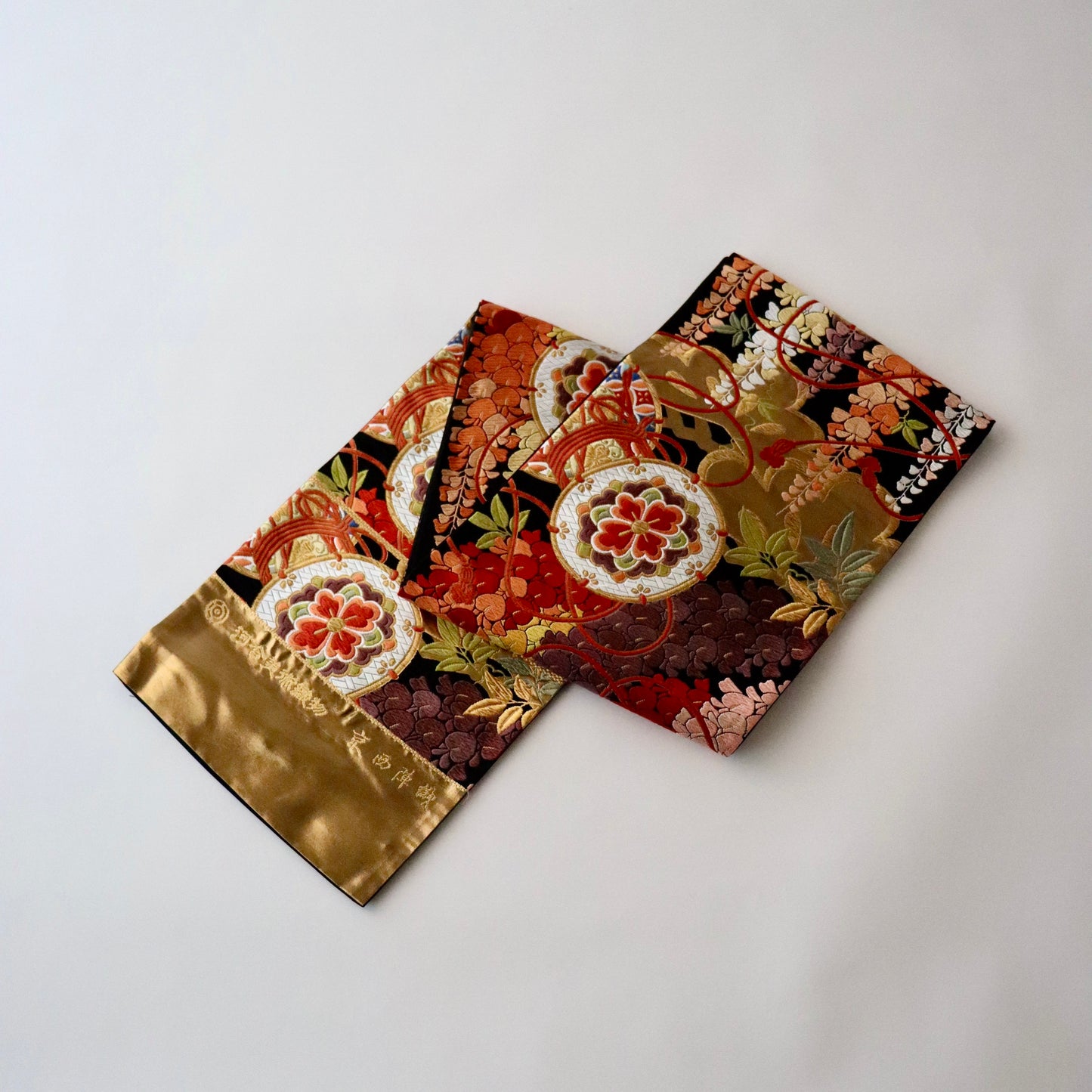 袋帯「雅楽松藤文」河合美術織物