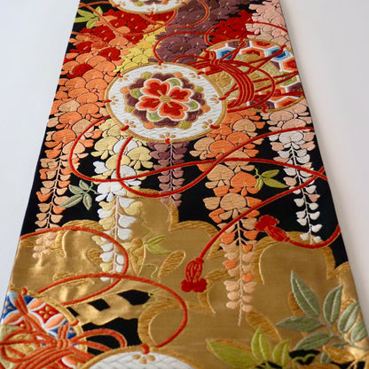 袋帯「雅楽松藤文」河合美術織物