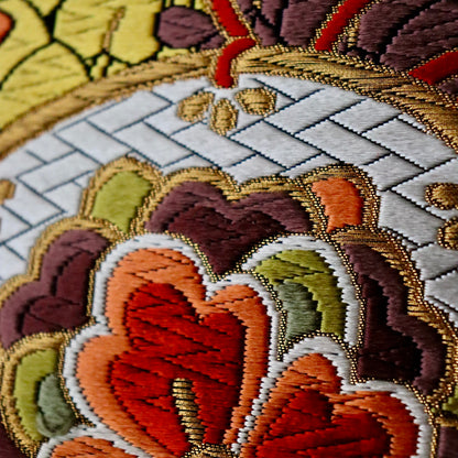 袋帯「雅楽松藤文」河合美術織物