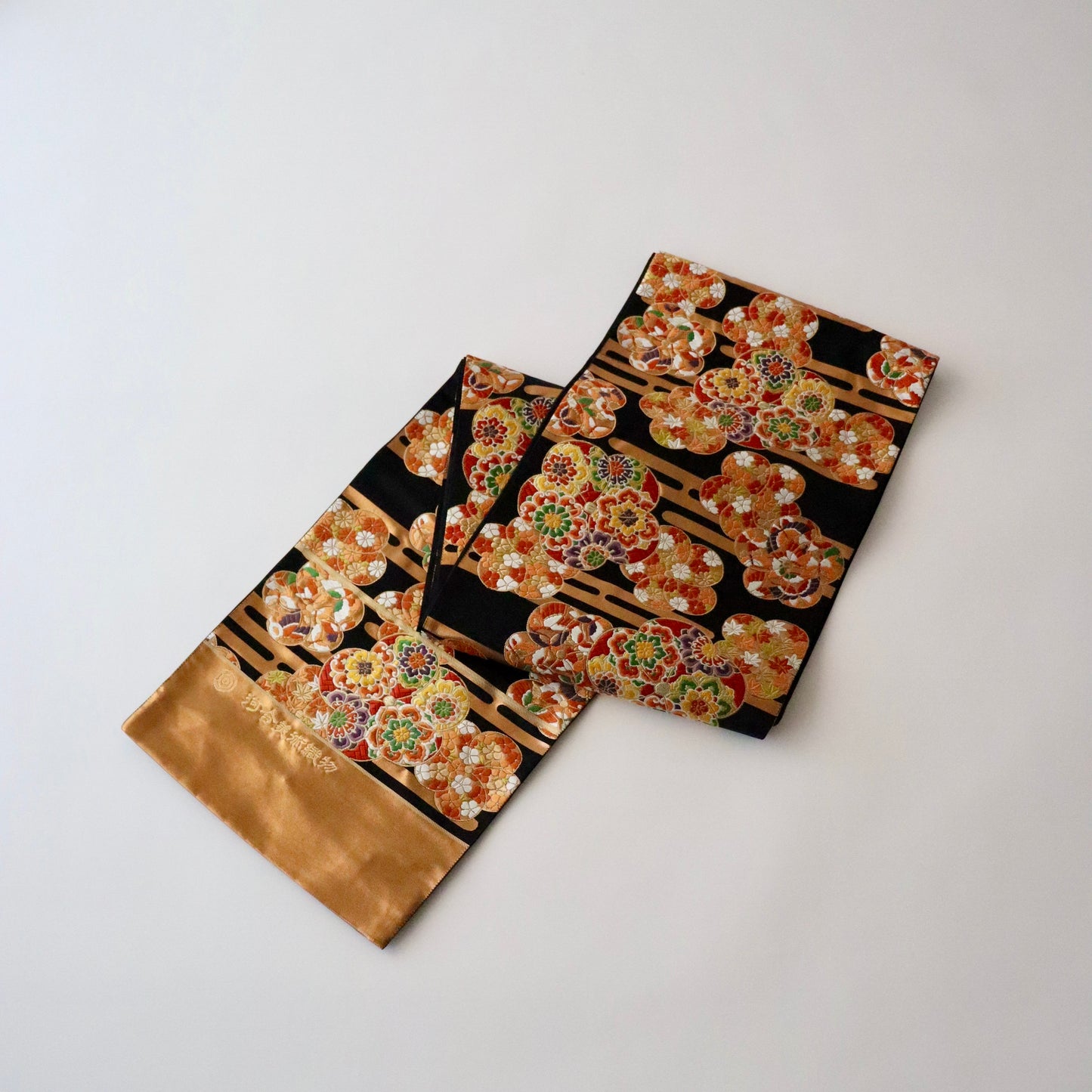 袋帯「霞に捻り梅」河合美術織物