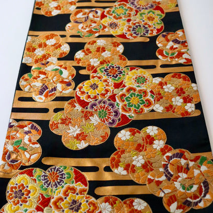 袋帯「霞に捻り梅」河合美術織物