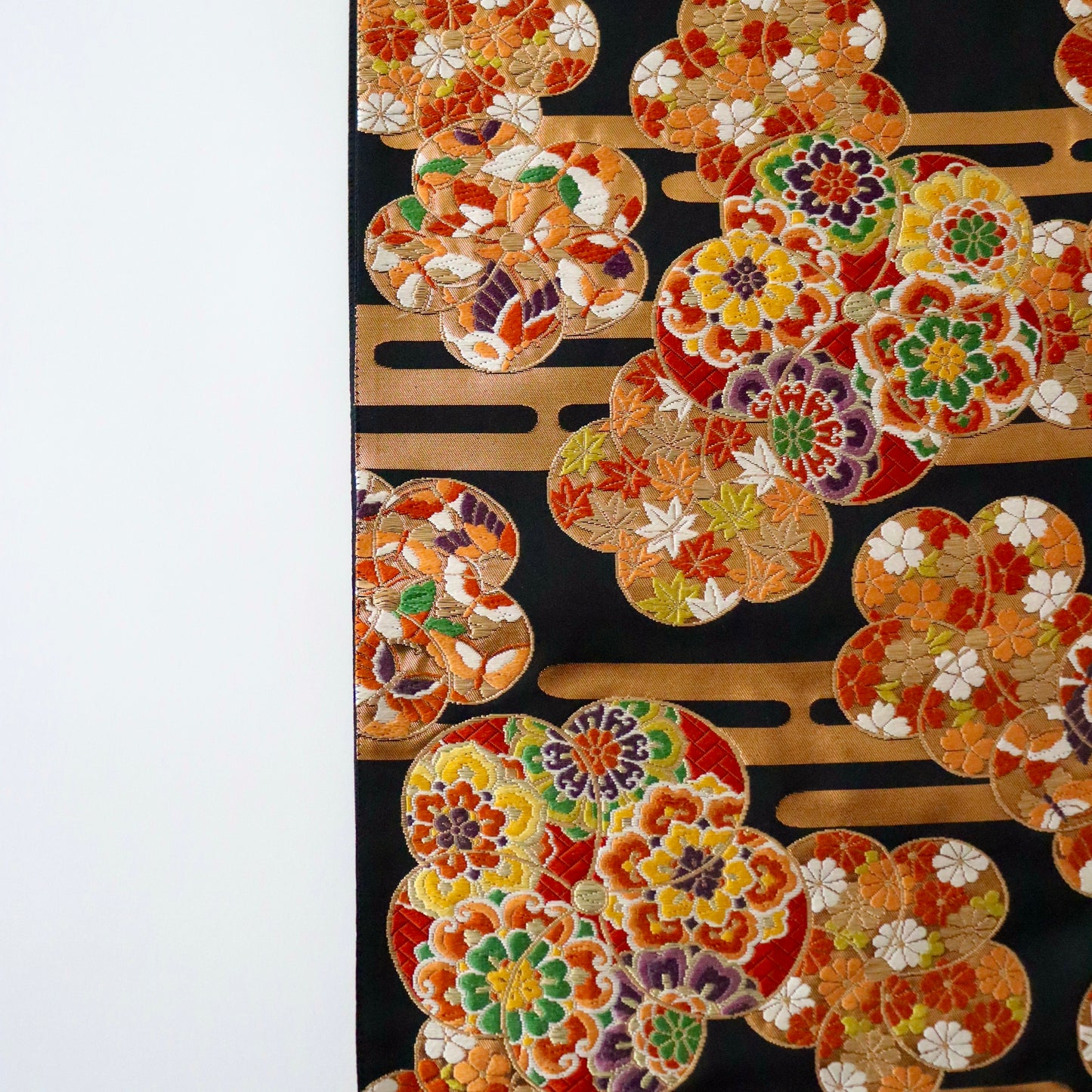 袋帯「霞に捻り梅」河合美術織物