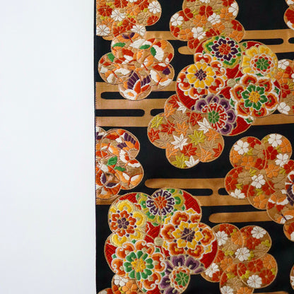 袋帯「霞に捻り梅」河合美術織物