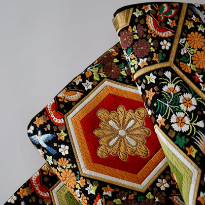 袋帯「平家経巻亀甲文」河合美術織物