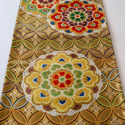 袋帯「有職七宝天井華文」河合美術織物