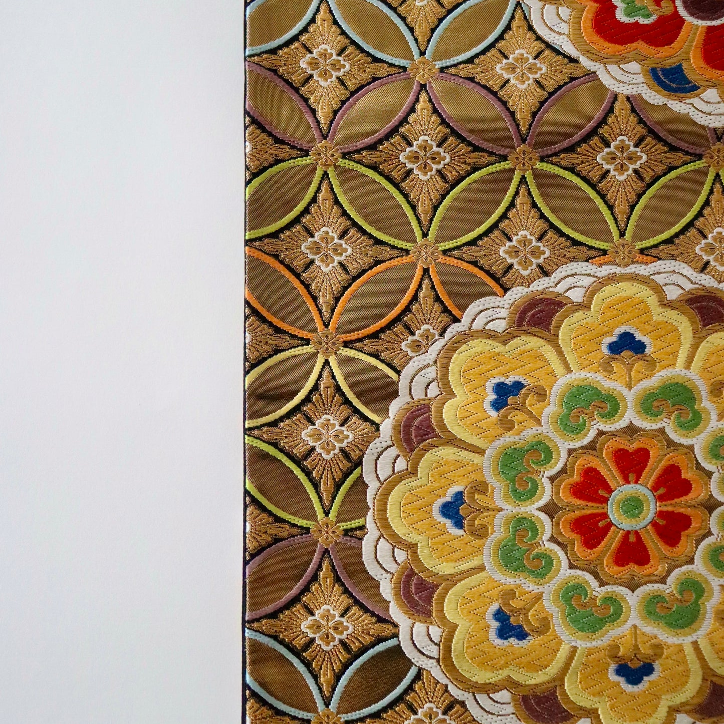 袋帯「有職七宝天井華文」河合美術織物