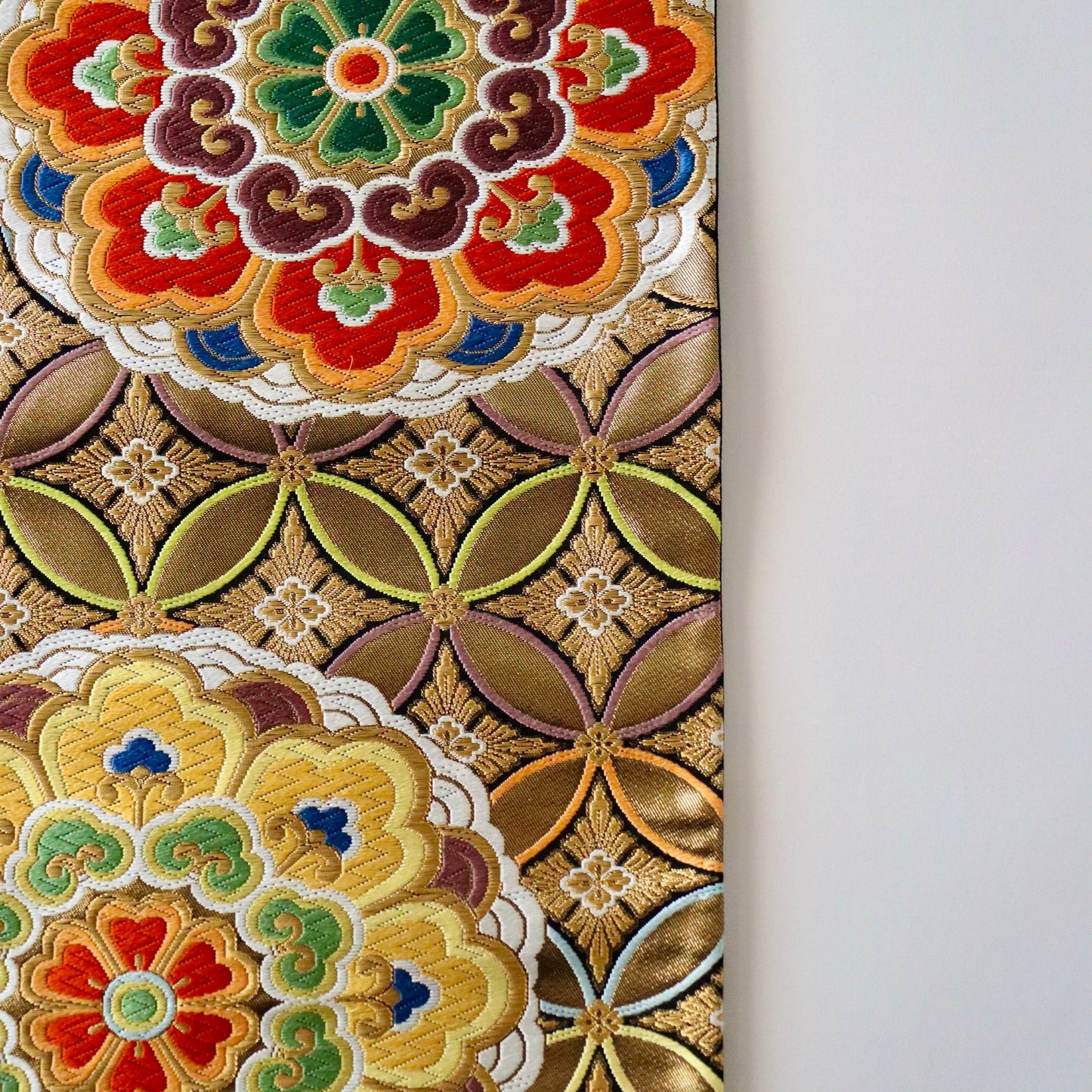 袋帯「有職七宝天井華文」河合美術織物