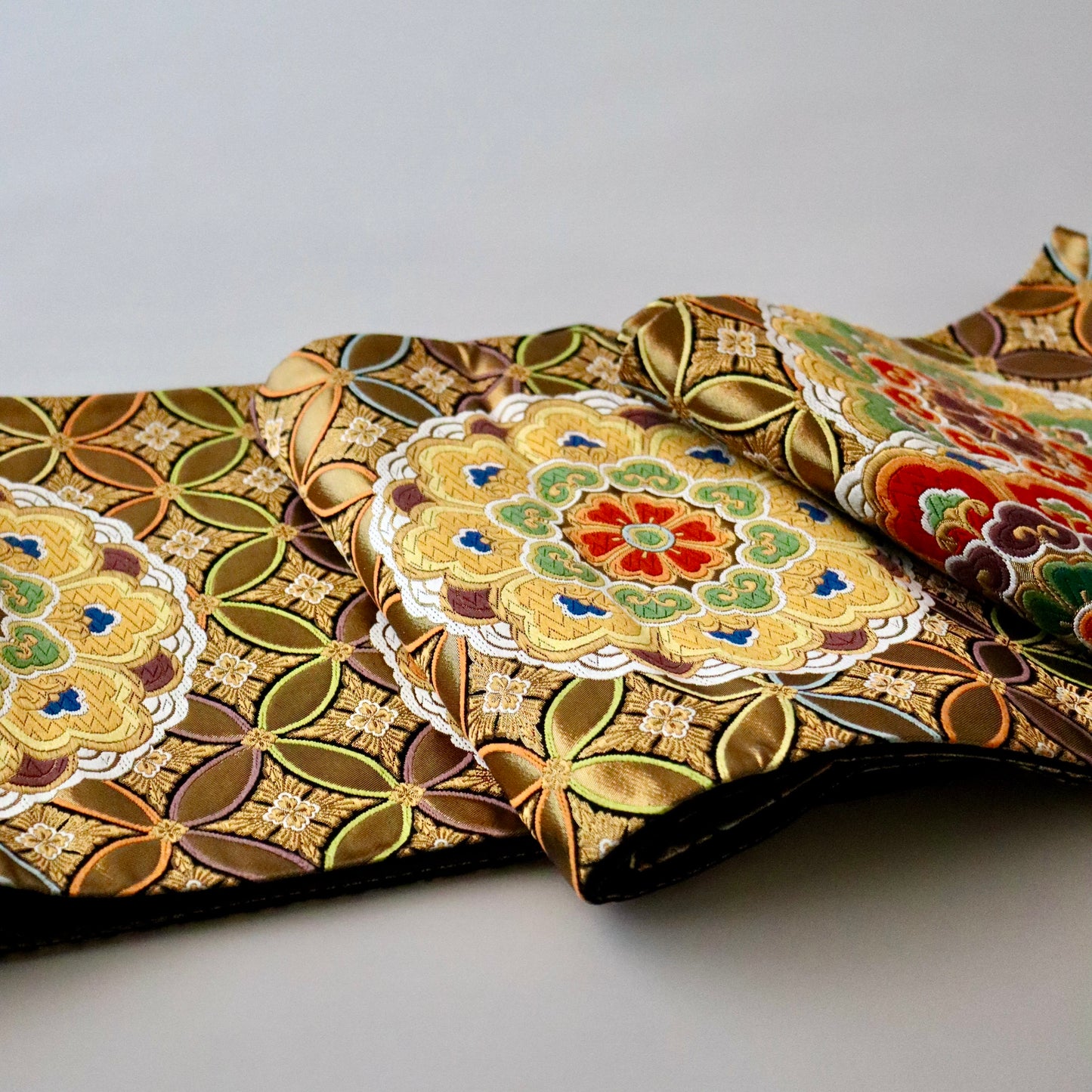 袋帯「有職七宝天井華文」河合美術織物