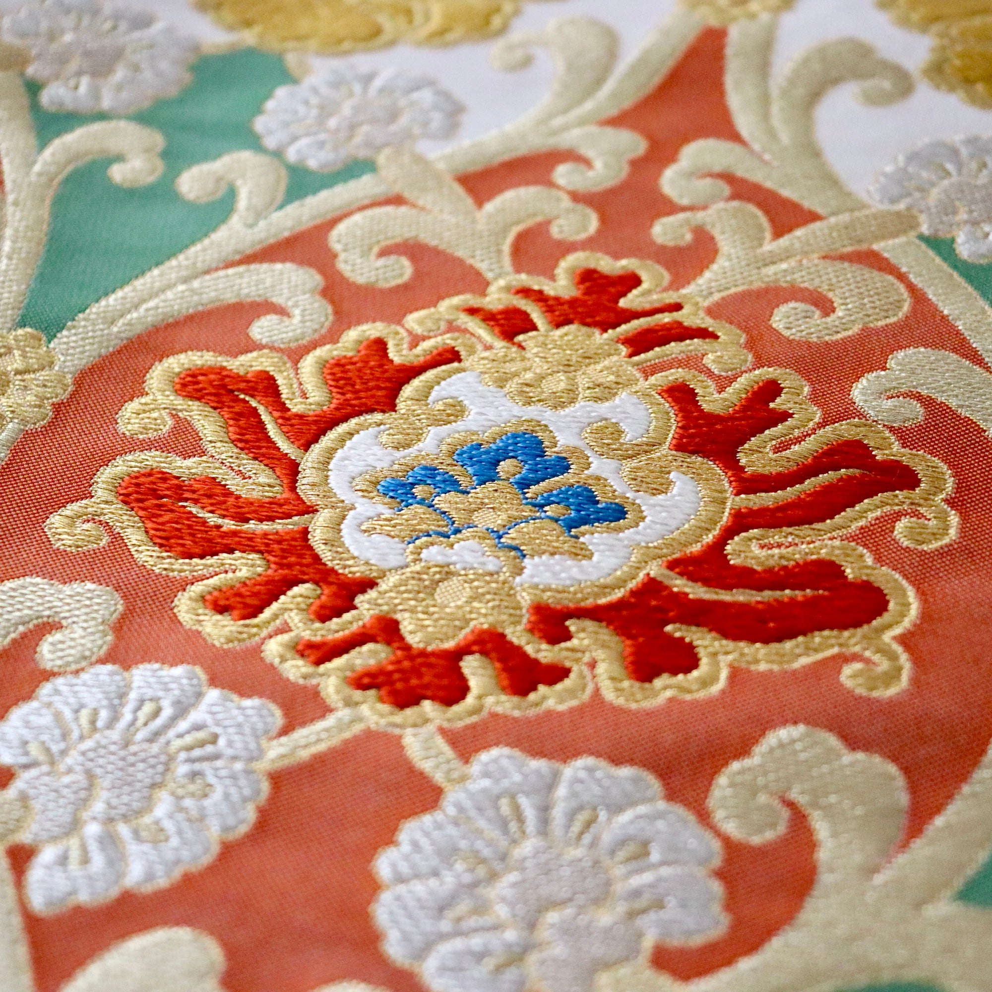 しょうざん 絹漉貴 袋帯 お太鼓柄 渦巻き 吉祥文様 美品 イ6332 楽天