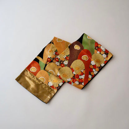 袋帯「雅孔雀小花文」河合美術織物