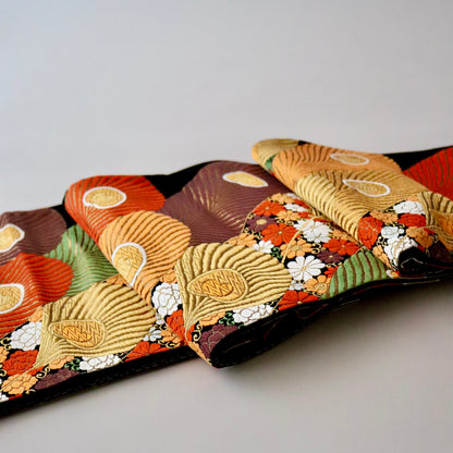 袋帯「雅孔雀小花文」河合美術織物