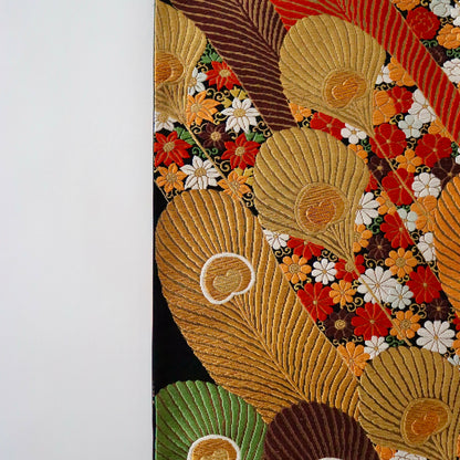 袋帯「雅孔雀小花文」河合美術織物