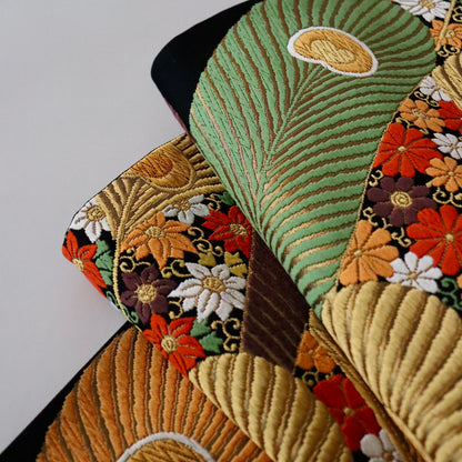 袋帯「雅孔雀小花文」河合美術織物