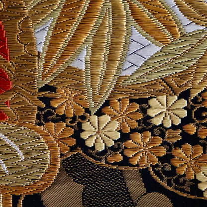 袋帯「松竹梅寿波文」河合美術織物