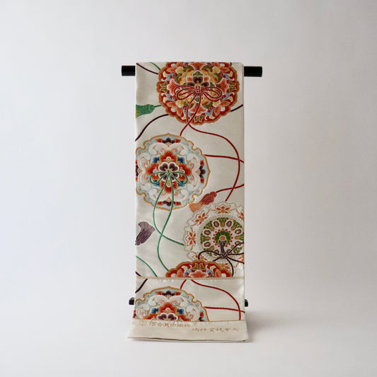 袋帯「瑞祥宝鏡華文」河合美術織物