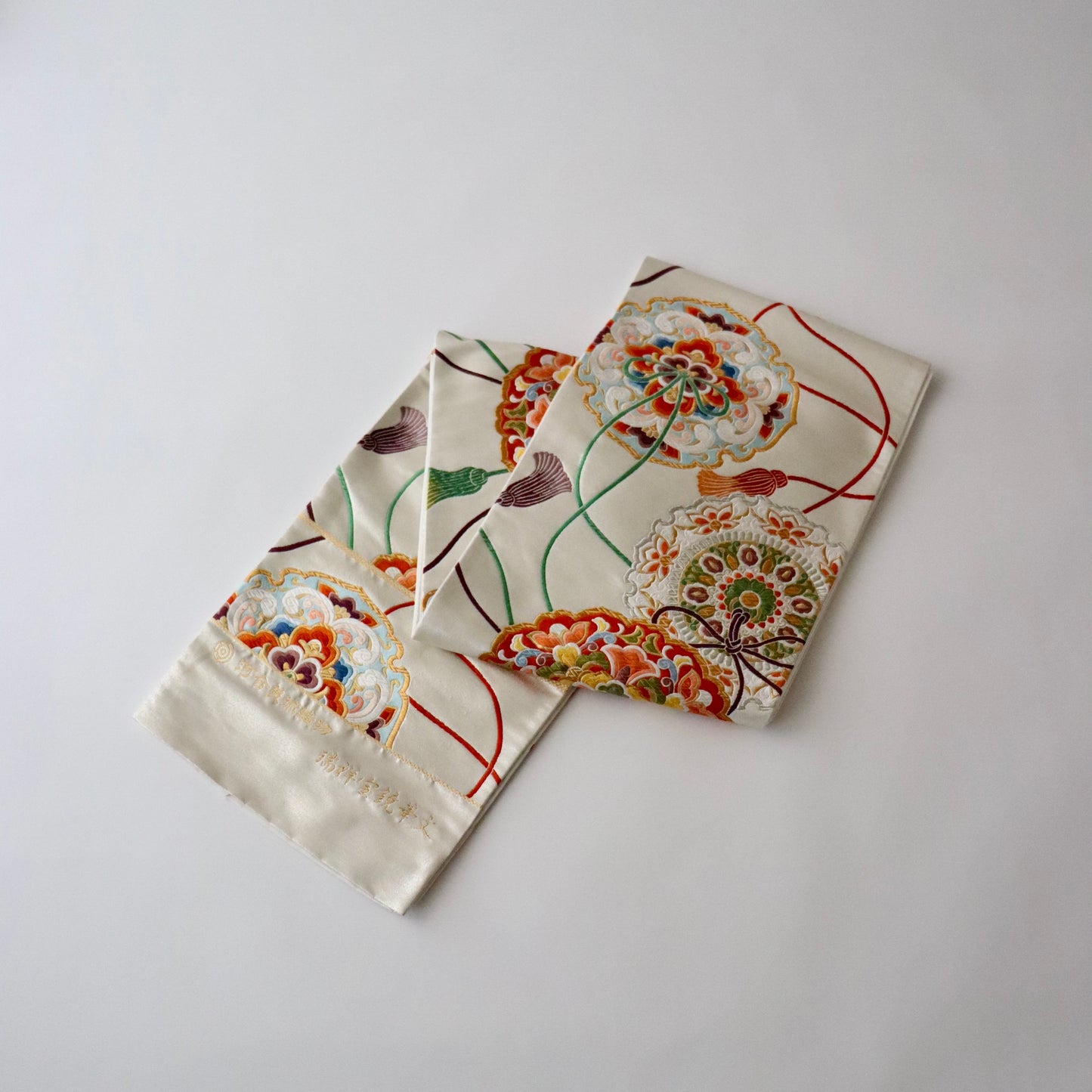 袋帯「瑞祥宝鏡華文」河合美術織物