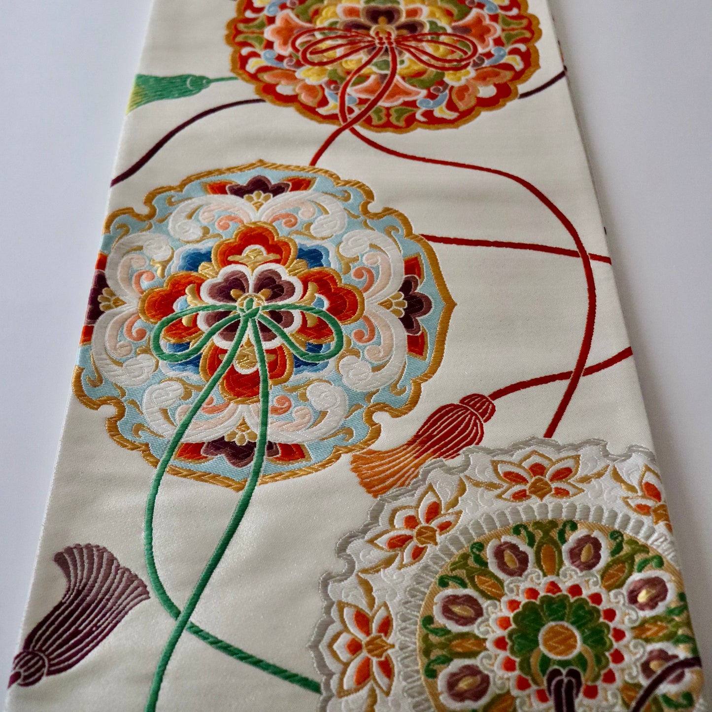 袋帯「瑞祥宝鏡華文」河合美術織物