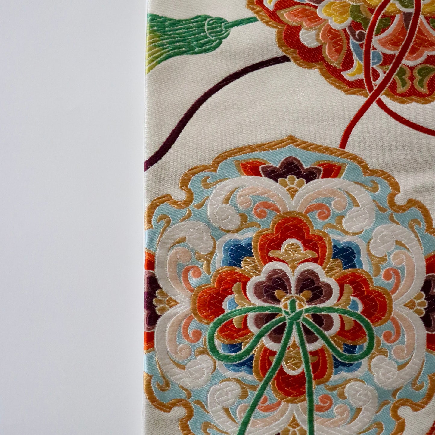 袋帯「瑞祥宝鏡華文」河合美術織物