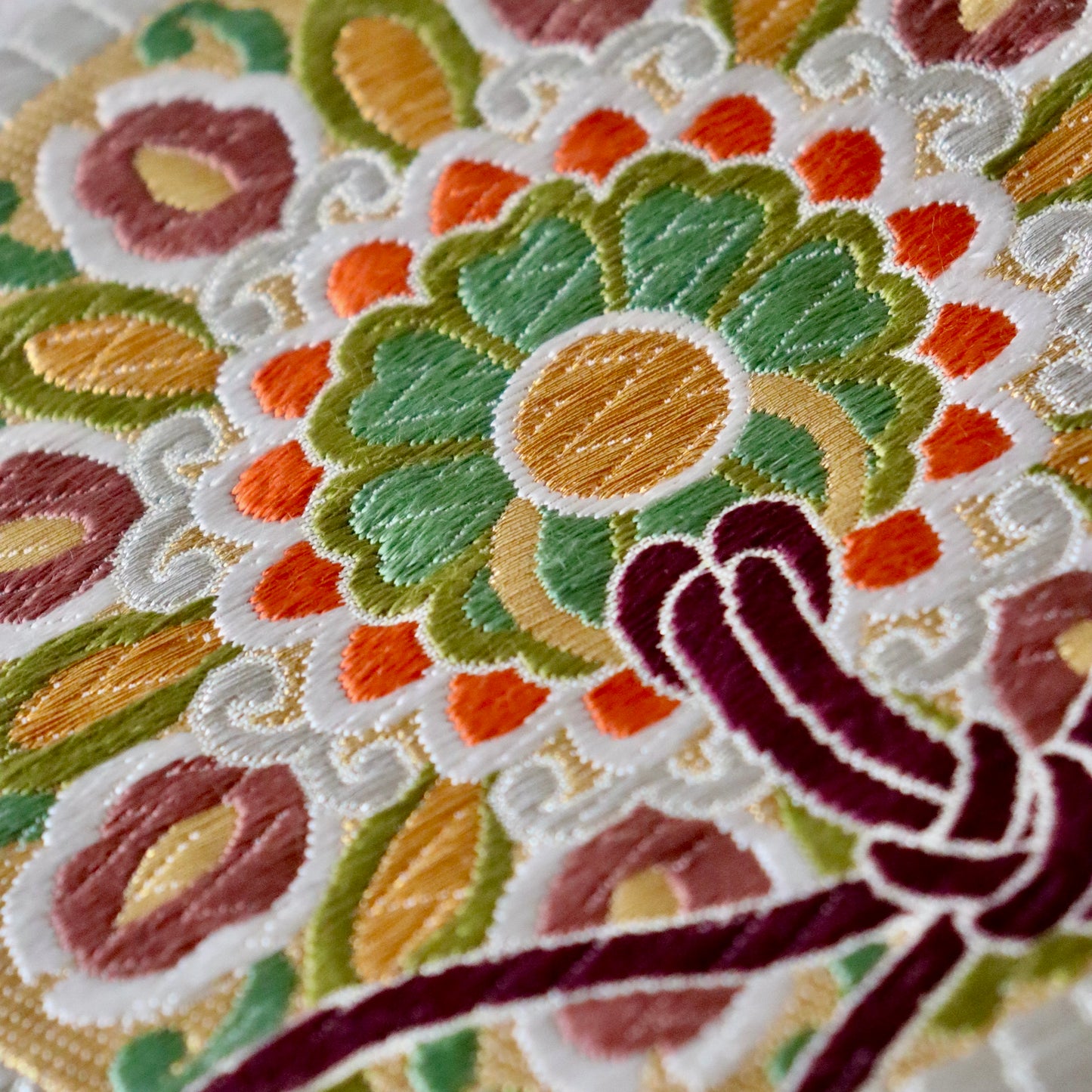 袋帯「瑞祥宝鏡華文」河合美術織物