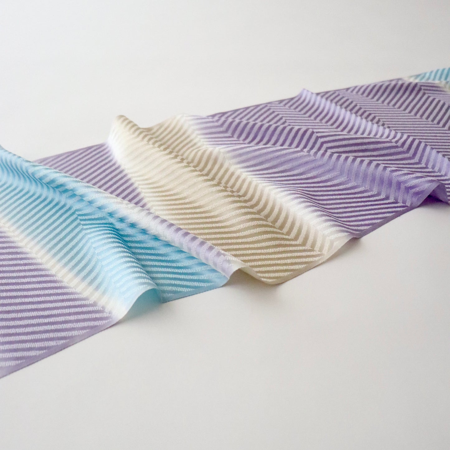 帯揚げ「斜取三色 - purp.lt-b」和小物さくら