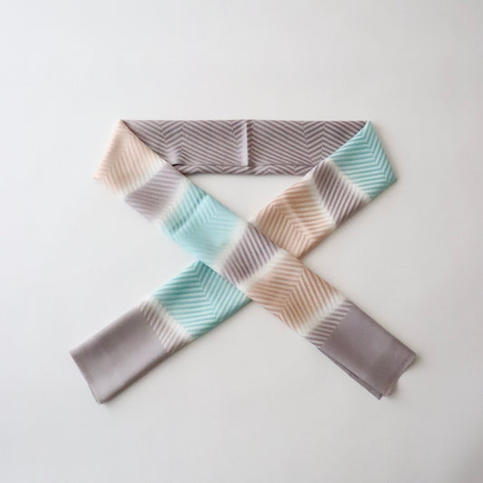 帯揚げ「斜取三色 - gry.lt-b」和小物さくら