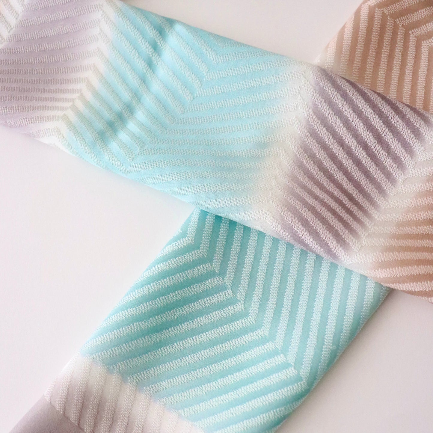 帯揚げ「斜取三色 - gry.lt-b」和小物さくら