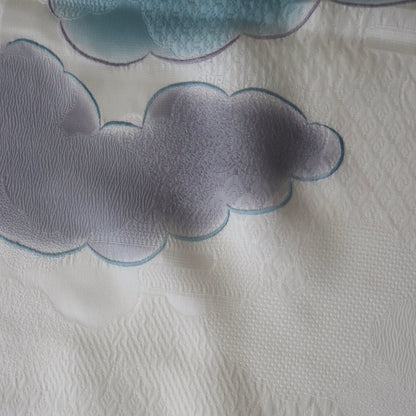 帯揚げ「雲三色暈し雲取横振刺繍 - blu-gr」和小物さくら