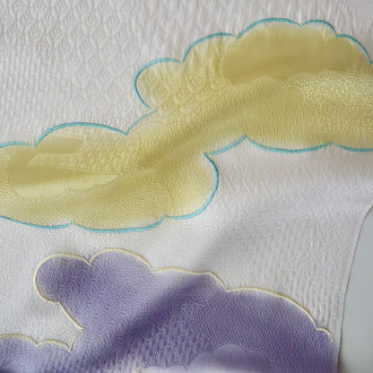 帯揚げ「雲三色暈し雲取横振刺繍 - purp-blu」和小物さくら