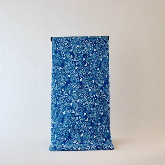 綿麻紅梅ゆかた「松葉」紺仁