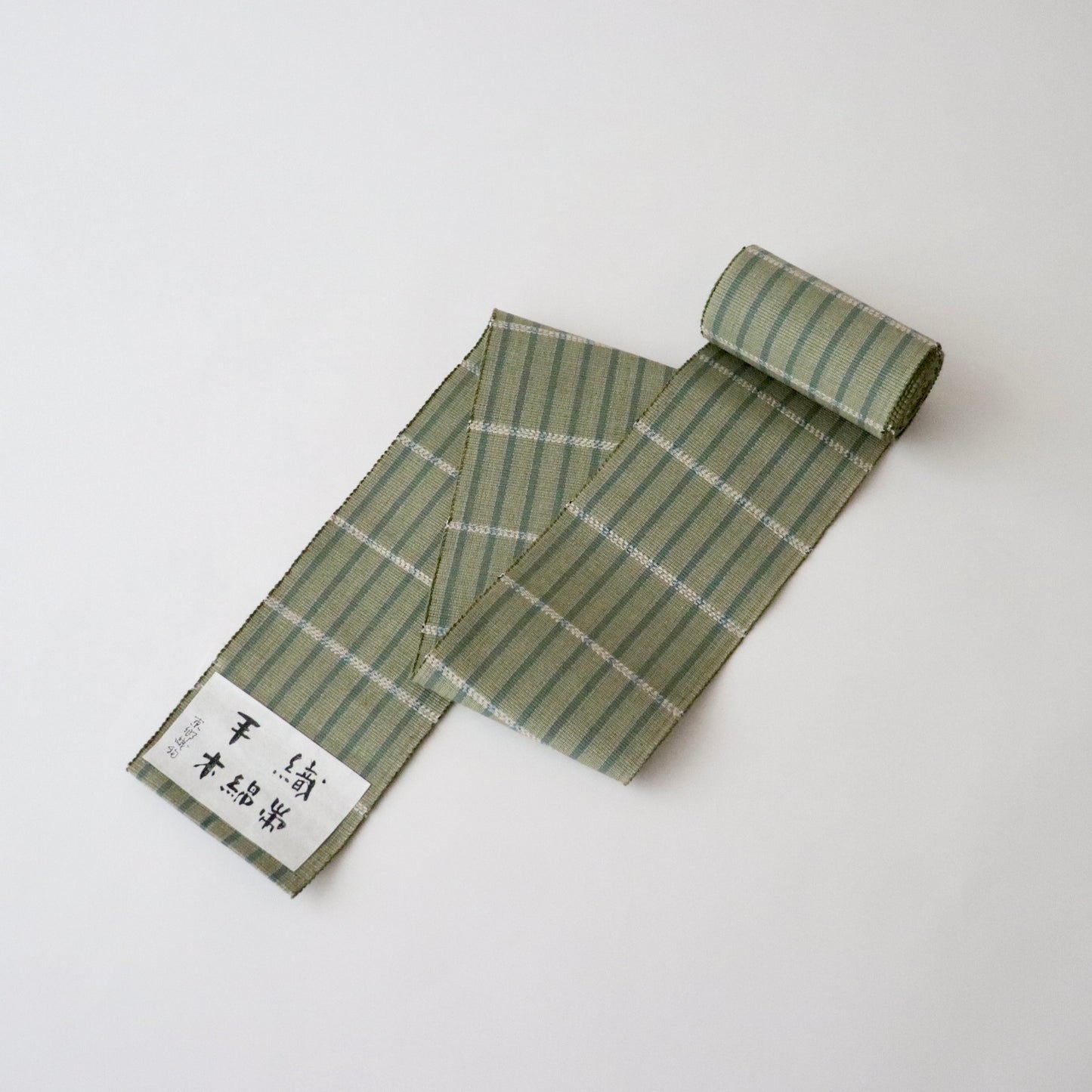 角帯「手織 木綿帯 - grn.bl」東郷織物