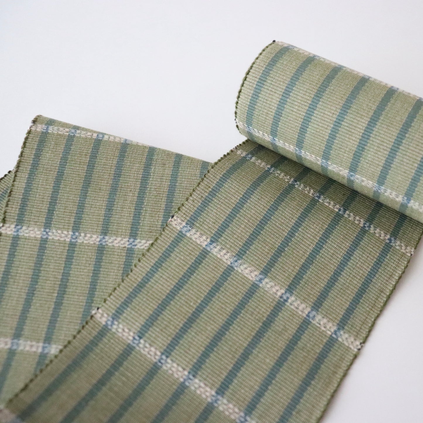 角帯「手織 木綿帯 - grn.bl」東郷織物