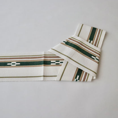 角帯「八重山ミンサー - wht.grn」