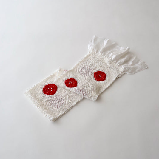 絞染め帯揚げ「更紗梅 - wht」和小物さくら