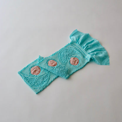 絞染め帯揚げ「更紗梅 - lt.b」和小物さくら