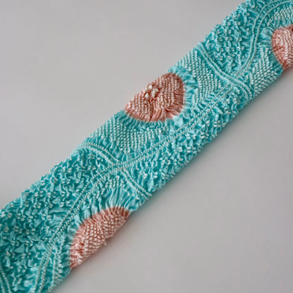 絞染め帯揚げ「更紗梅 - lt.b」和小物さくら