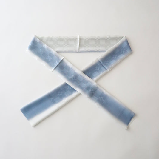 帯揚げ「紋紗市松地紋立暈し-wh/bl/gy」和小物さくら