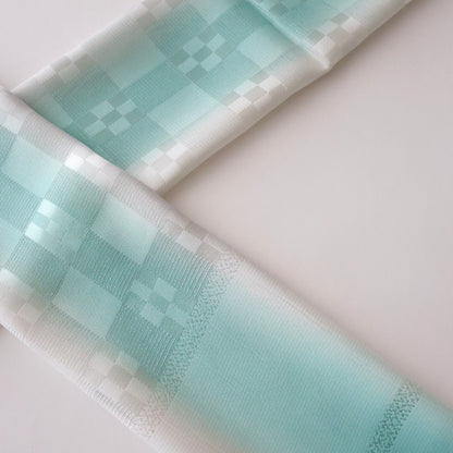 帯揚げ「紋紗市松地紋立暈し-wh/gr/gy」和小物さくら