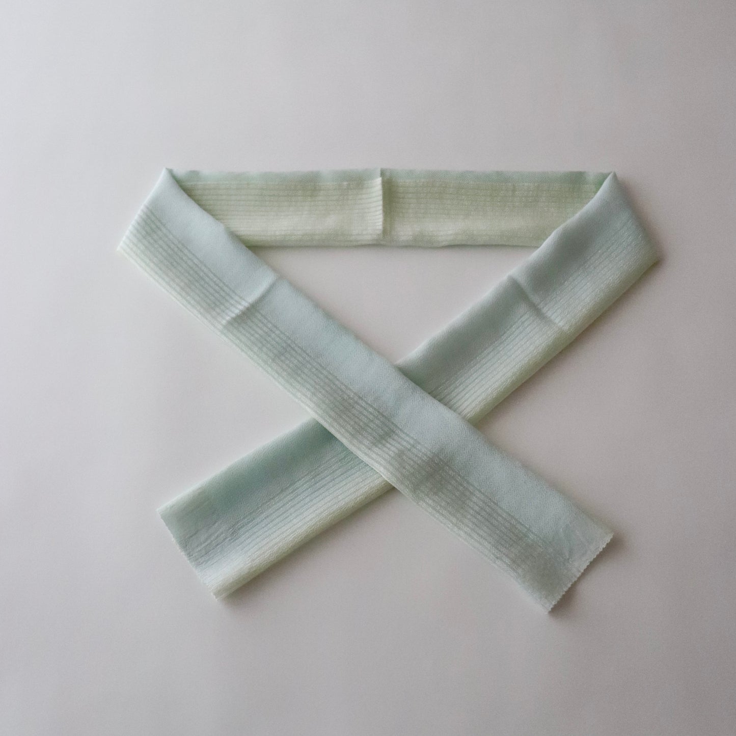 帯揚げ「縮緬縞パール半々三色暈し-gr/bl/ye」和小物さくら