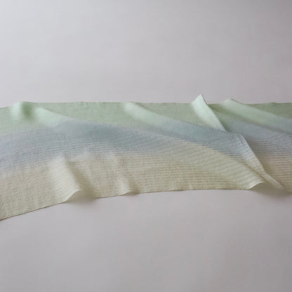 帯揚げ「縮緬縞パール半々三色暈し-gr/bl/ye」和小物さくら